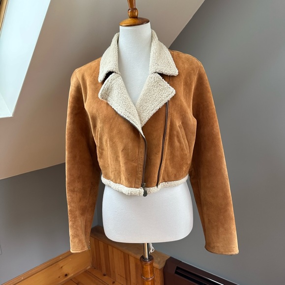 Real Suede Moto Jacket AS IS - Picture 3 of 12